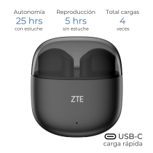AURICULARES ZTE BUDS 2 BLACK
