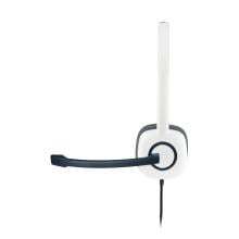 Auriculares con micrófono Logitech H150 Coconut blanco