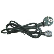Cable de alimentación Schuko 1.8m acodado negro