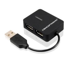 Hub Conceptronic 4 puertos USB 2.0 mini pocket
