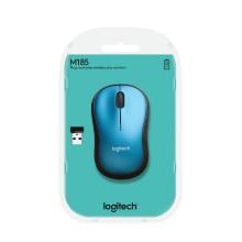 Ratón inalámbrico Logitech M185 azul