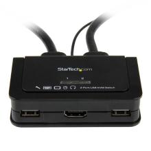 KVM StarTech 2 PCs HDMI USB Incluye cables
