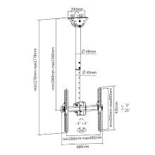 Soporte de techo LPCE1155TSLI-B 32" a 55" extensible e inclina