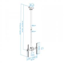 Soporte de techo LPCE1155TSLI-B 32" a 55" extensible e inclina