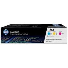PACK 3 TONER ORIGINAL HP 126A COLORES