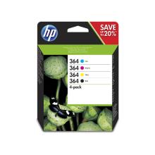 Pack 4 cartuchos originales HP 364