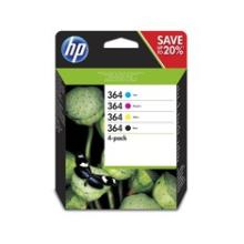 Pack 4 cartuchos originales HP 364