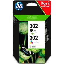 Pack 2 cartuchos originales HP 302 color y negro