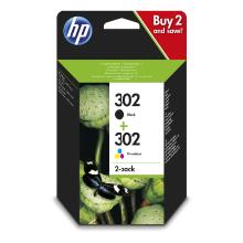 Pack 2 cartuchos originales HP 302 color y negro