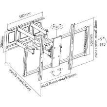 SOPORTE PARED TV LP75100TN-B 60-100 GIRA/INCLIN.