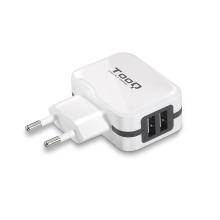 Cargador USB TooQ 2xUSB 5V 3.4A blanco