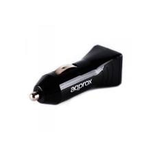 Cargador Approx para coche 2xUSB 5V/3.1Ah negro