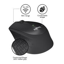 Ratón inalámbrico Logitech M330 Silent Plus negro