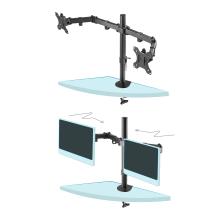 Soporte de mesa TooQ DB1232TN-B 13" a 32" 2 pantallas con brazo