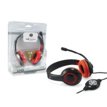 Auriculares con micrófono Conceptronic USB negro/rojo