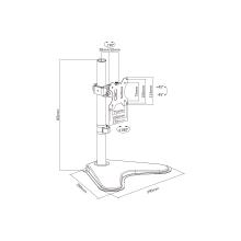 Soporte de mesa Equip 650122 13" a 32" con peana negro