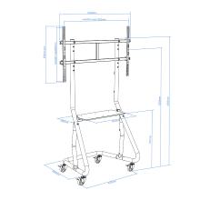 SOPORTE DE SUELO TOOQ FS20200M-B 60" A 105" NEGRO