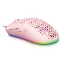 Ratón Mars Gaming MMax diseño Hive Pink 12.400 DPI