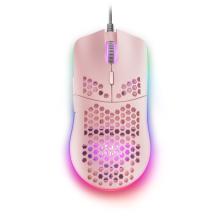 Ratón Mars Gaming MMax diseño Hive Pink 12.400 DPI