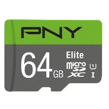 Memoria microSD PNY 64GB Elite con adaptador