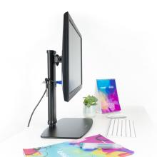 Soporte de mesa TooQ DB1127TN-B 17" a 27" regulable con peana negro