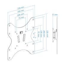 SOPORTE TV TOOQ LP1342F-B 23'' A 42" FIJO