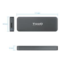 Caja externa TooQ SSD M.2 SATA (B-Key) USB tipo C gris