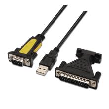 Adaptador USB a Serie RS232 Aisens 1.8m Negro