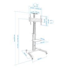 SOPORTE DE SUELO TOOQ FS1870M-B 37" A 70" BLANCO