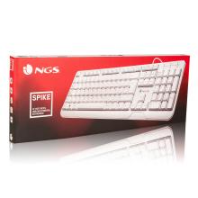 Teclado multimedia NGS Spike USB blanco