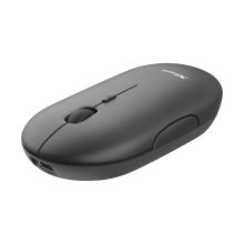 Ratón inalámbrico Trust Puck dual Bluetooth + AdaptadorRF Recargable fino negro