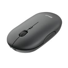 Ratón inalámbrico Trust Puck dual Bluetooth + AdaptadorRF Recargable fino negro