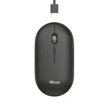 Ratón inalámbrico Trust Puck dual Bluetooth + AdaptadorRF Recargable fino negro