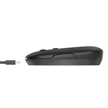 Ratón inalámbrico Trust Puck dual Bluetooth + AdaptadorRF Recargable fino negro