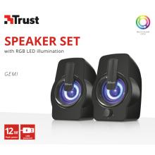 Altavoces Trust 2.0 Gemi RGB 12W RMS