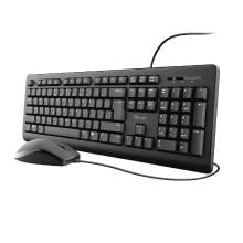 Teclado y ratón Trust TKM-250 USB negro Silencioso