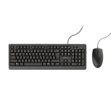 Teclado y ratón Trust TKM-250 USB negro Silencioso