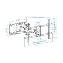 Soporte de pared TooQ LP3790TN-B 37" a 90" oon doble brazo extensible
