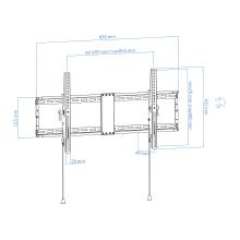 Soporte de pared TooQ LP41130F-B 43" a 90" inclinable negro