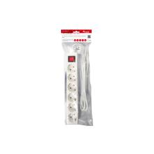 Regleta Equip 6 tomas con interruptor 1.5m blanca