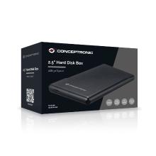 Caja externa Conceptronic HDE02B 2.5" USB tipo c negro