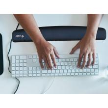 REPOSAMUÑECAS DE GEL PARA TECLADO EQUIP LIFE NEGRO