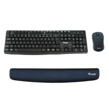 REPOSAMUÑECAS DE GEL PARA TECLADO EQUIP LIFE NEGRO