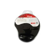 Alfombrilla con reposamuñecas Equip Life gel negro