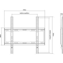 Soporte de pared Equip 650310 de 32" a 55" fijo negro