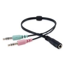 Auricular Equip Life con conector jack de 3.5mm y adaptador de 1 a 2 jack