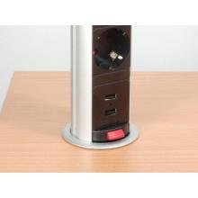 Regleta de mesa Equip Pop-Up 3 tomas + 2xUSB-A