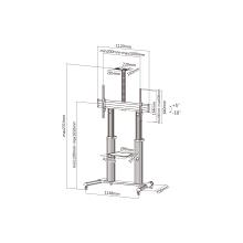 Soporte de suelo con ruedas Equip 650605 60" a 100" regulable