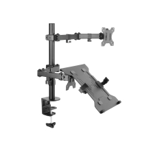Soporte de mesa Equip 650119 para monitor y portátil negro