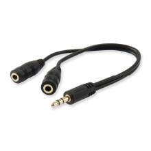 Duplicador de audio Equip 1x jack 3.5mm macho a 2x jack 3.5mm hembra